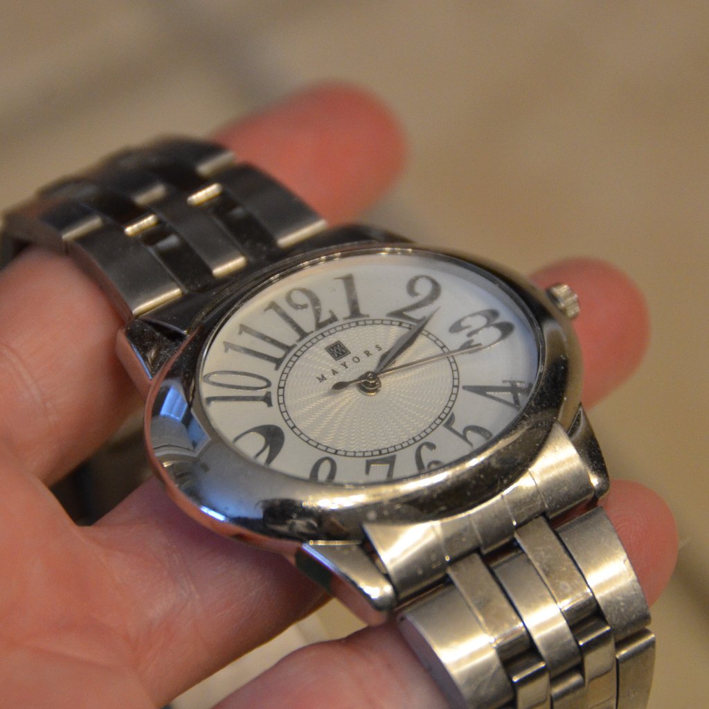 Classic Estate Mayors Birks Oval Silver White Sunburst Dial Metal Band Watch — image 8 of 8